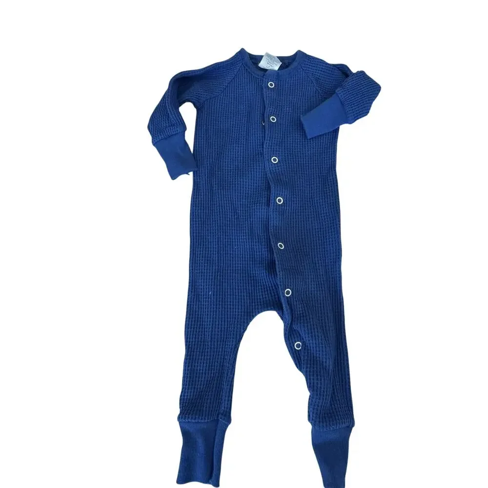 Vintage Baby Boy Clothes Lot 3-9M 90s Thermal Shirts Pajamas Bundle 5 Piece